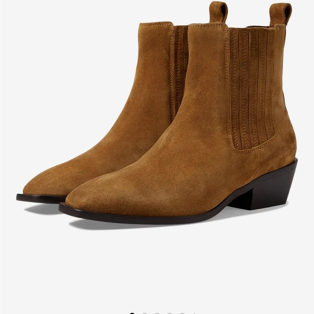 Seychelles Hold Me Down Booties in Cognac Suede, Size 7